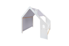 MeowBaby® Casita de Madera Blanca para Niños - Techo Azul - ZuriBoo