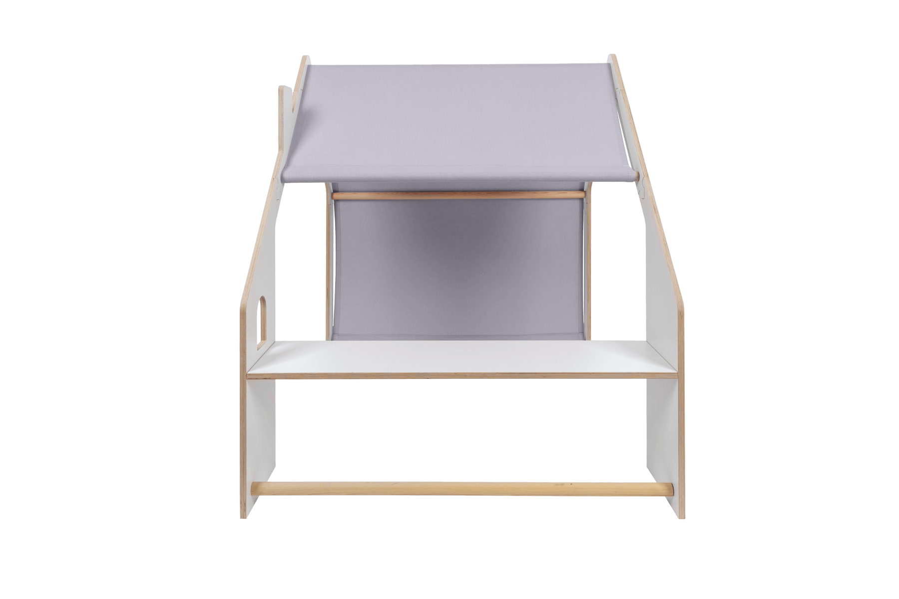 MeowBaby® Casita de Madera Blanca para Niños - Techo Azul - ZuriBoo