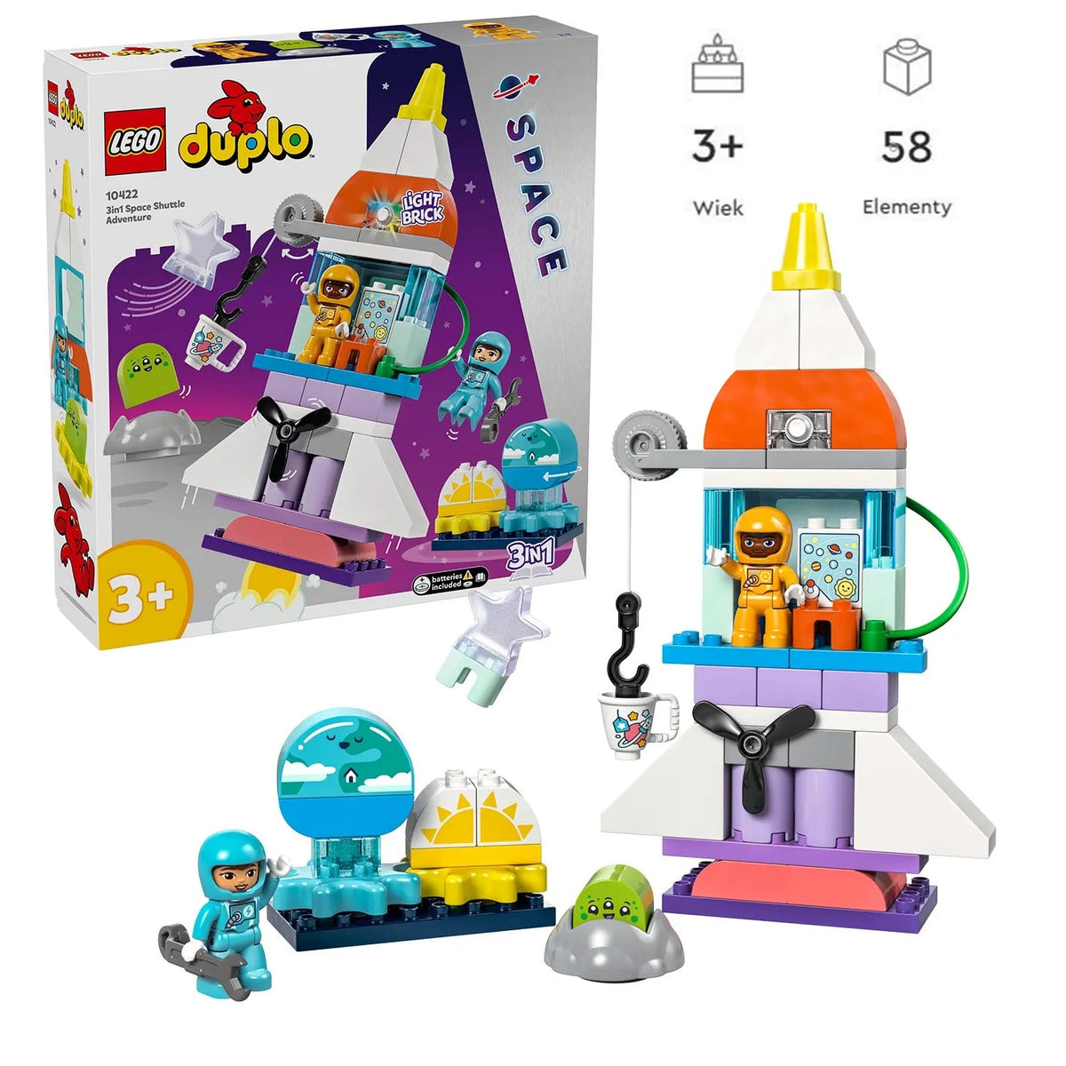 LEGO Duplo Aventura en Transbordador Espacial 3en1 10422
