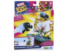 Marvel Stunt Squad Villain Knockdown Black Panther y Iron Man vs. Ultrón F7834