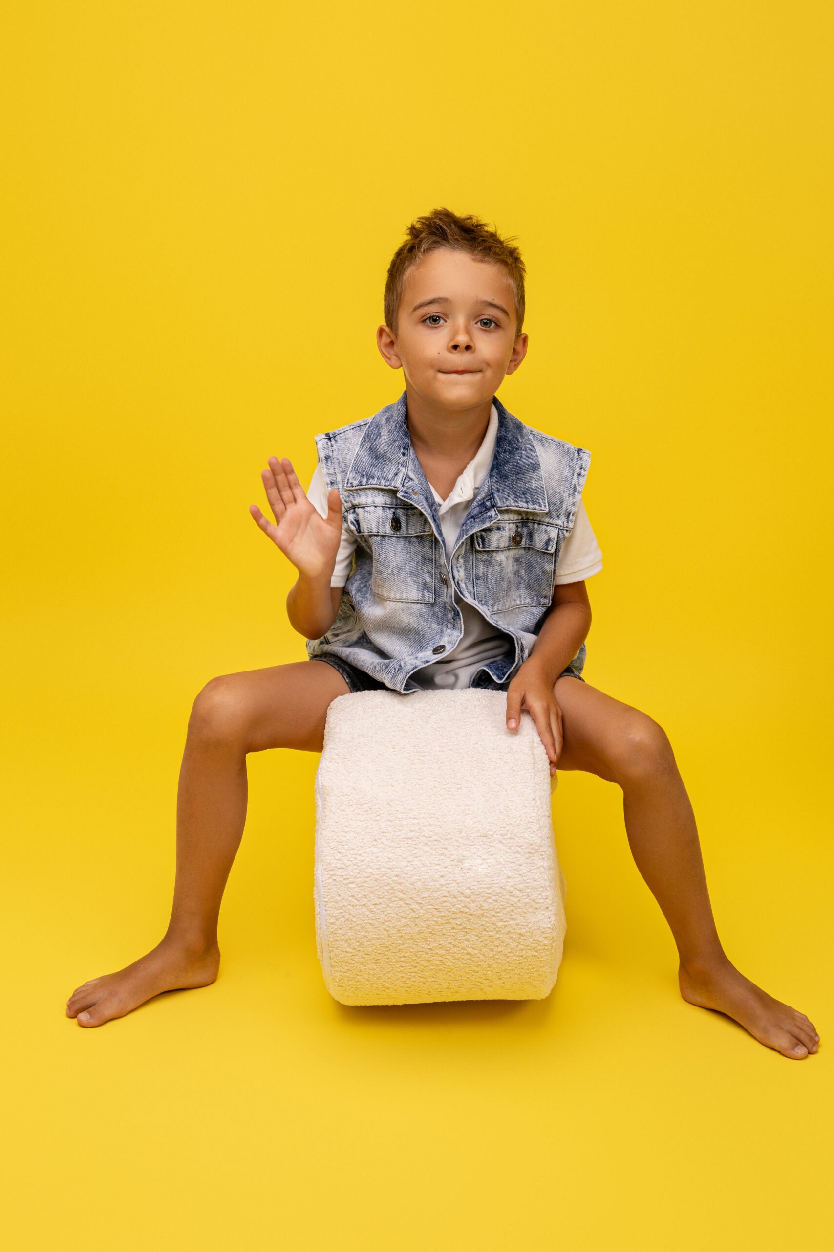 Módulo de espuma con forma de frijol - Boucle blanco - ZuriBoo
