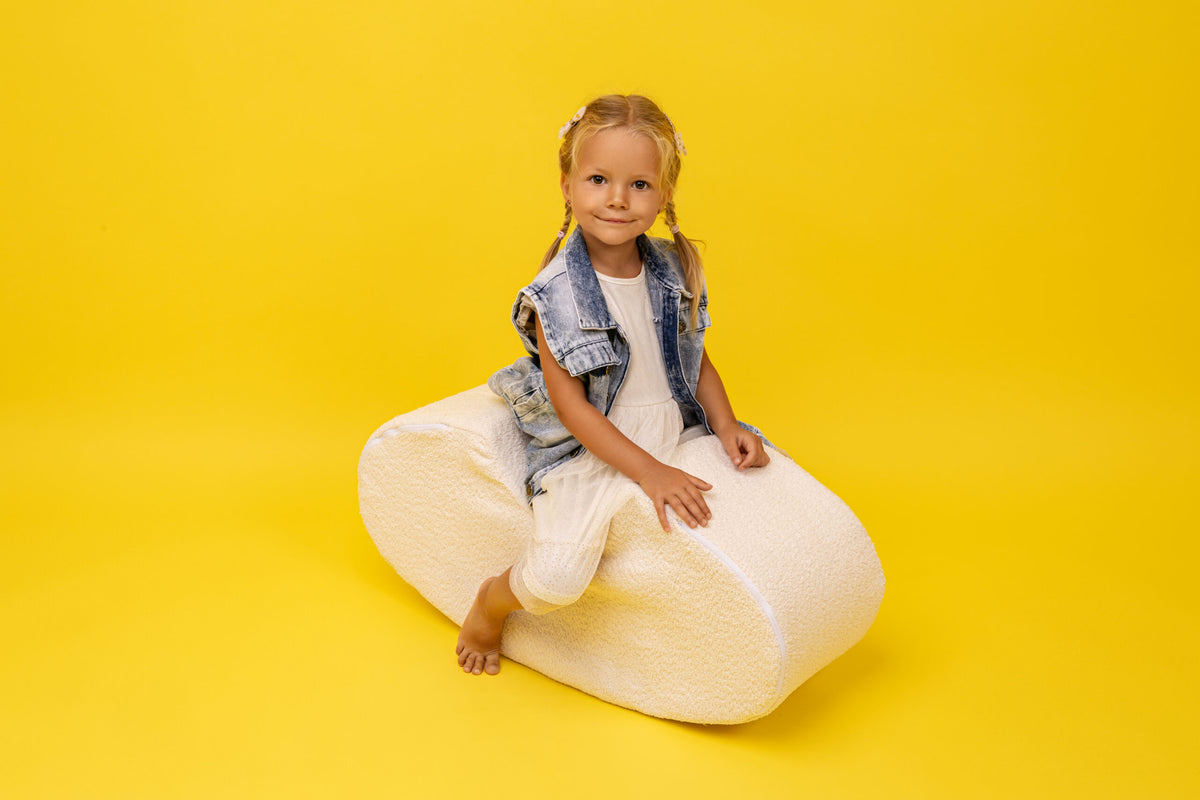 Módulo de espuma con forma de frijol - Boucle blanco - ZuriBoo