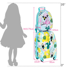 Azul Equipaje de Viaje para Niños Mochila Maleta para Infantil Cáscara Dura con 4 Ruedas