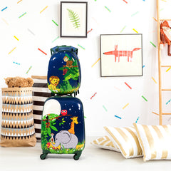 Equipaje de Viaje Infantil con Mochila y Maleta para Niños Azul Marino