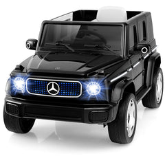Coche Eléctrico para Niños con Licencia Mercedes-Benz 4WD de 12V 9AH con Control Remoto Batería Extraíble Luces LED Música Bocina Negro
