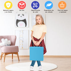 Cojines Cuadrados para Niños Impermeables con Empuñadura Ergonómica para Ejercitar las Habilidades Cognitivas Azul