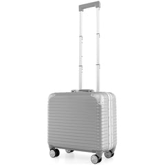 Equipaje de Mano con Ruedas Giratorias Cerradura TSA para Negocios Maleta Rígida para PC Valija de Viaje 43 x 44 x 88-106 cm Plateado