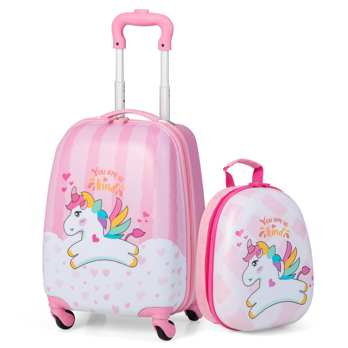 Equipaje de Viaje con Mochila Maleta con 4 Rueda Giratorias de 360° Maleta para Niños