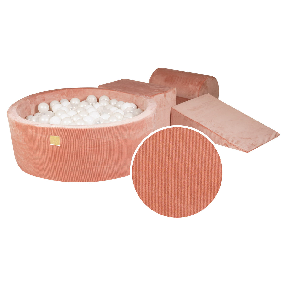 Juego MeowBaby® con piscina de bolas y 3 elementos - Albaricoque - ZuriBoo