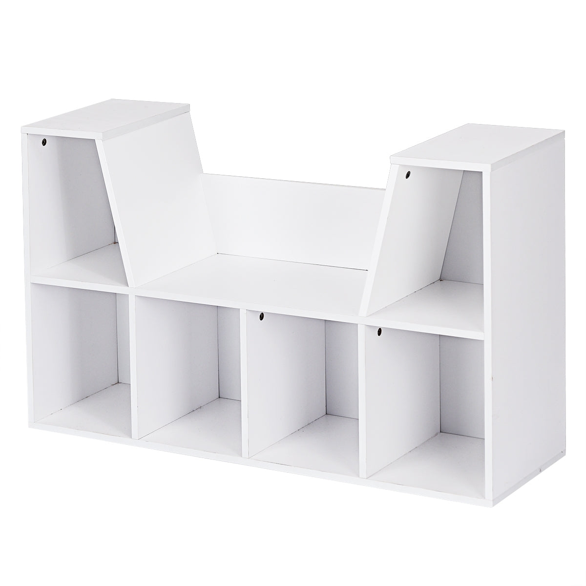 Librería Estantería para Libros con Asiento Biblioteca Mueble Infantil en Hogar 102,5 x 30 x 63,5 cm