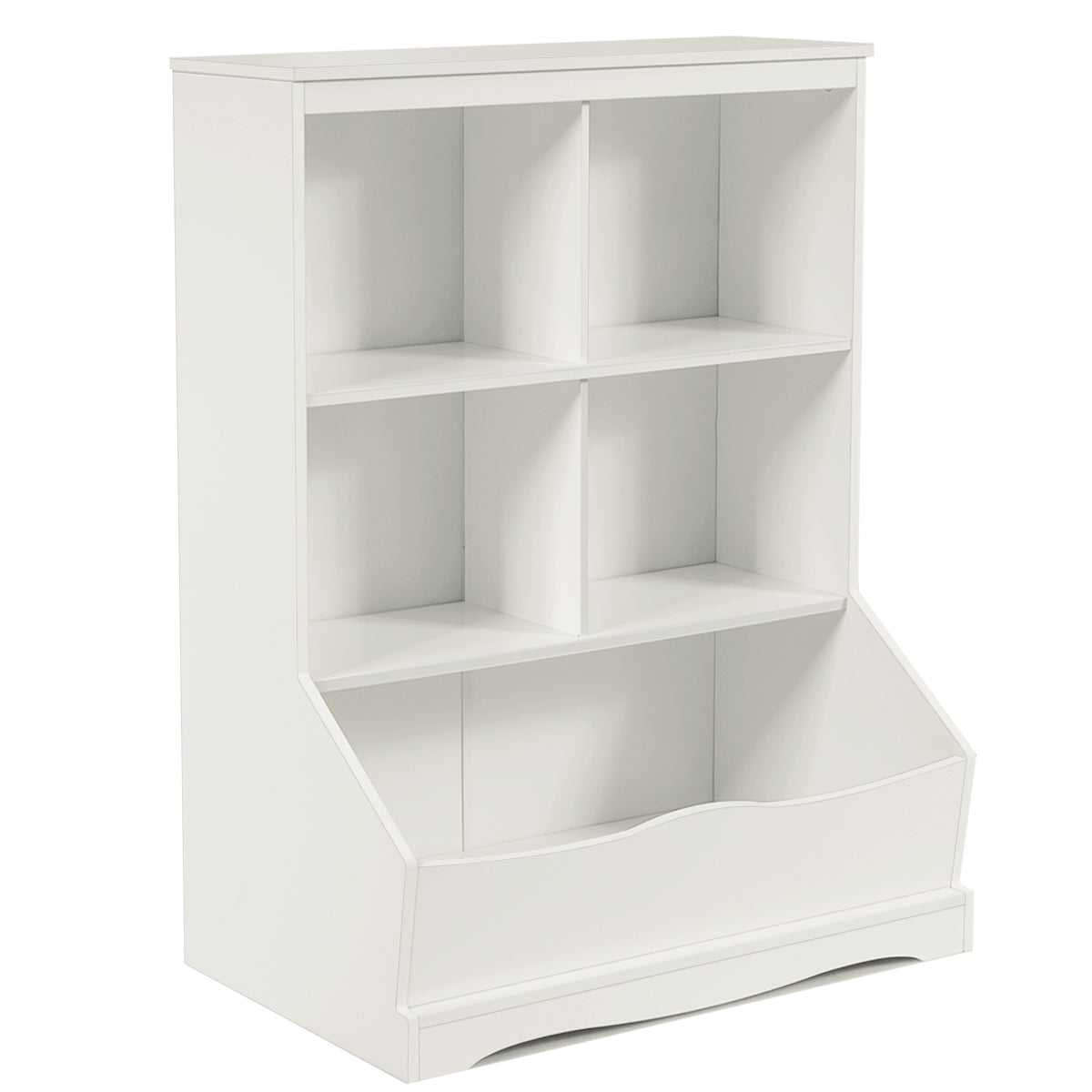 Estante para Juguetes con 3 Niveles Librería Organizador Juguetes con 4 Compartimientos Abiertos 67 x 40 x 88,5 cm Blanco