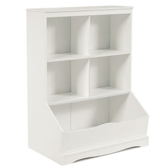 Estante para Juguetes con 3 Niveles Librería Organizador Juguetes con 4 Compartimientos Abiertos 67 x 40 x 88,5 cm Blanco