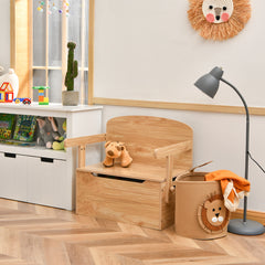 Set Mesa Actividad Convertible para Niños Set 3 en 1 Mesa y Silla Banco de Madera con Caja Almacenamiento para Juguetes Natural