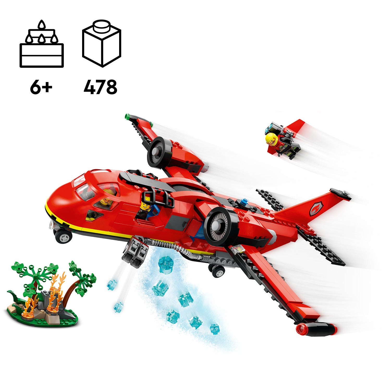 Avión de rescate contra incendios de LEGO City