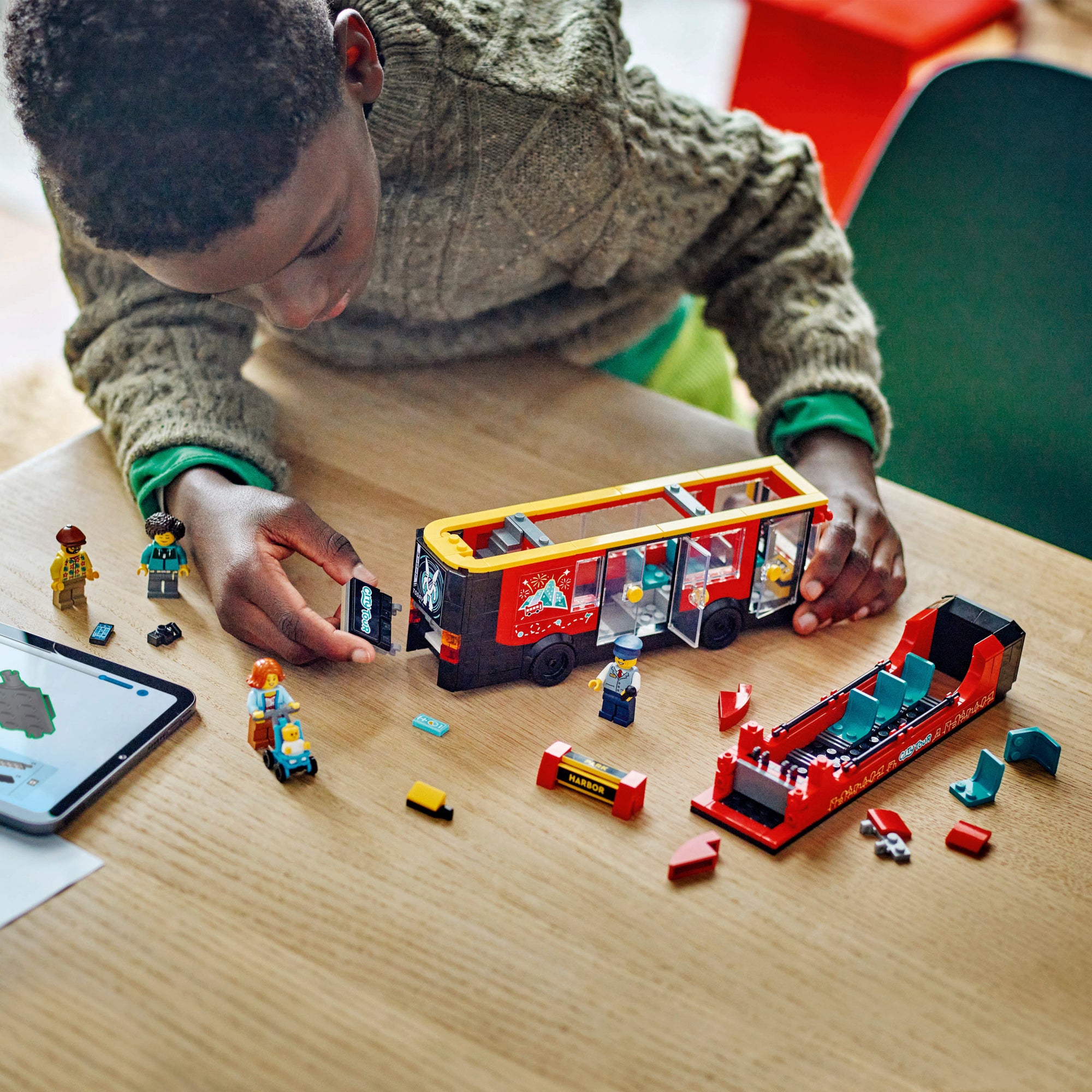 Autobús Turístico Rojo De Dos Pisos Lego City