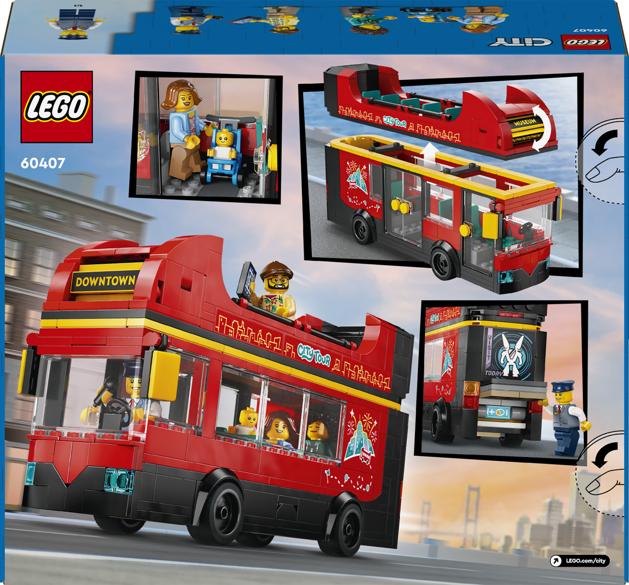 Autobús Turístico Rojo De Dos Pisos Lego City