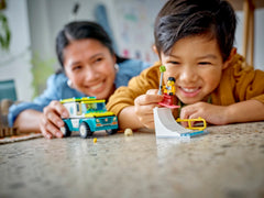 Ambulancia De Emergencia Y Snowboarder De Lego City