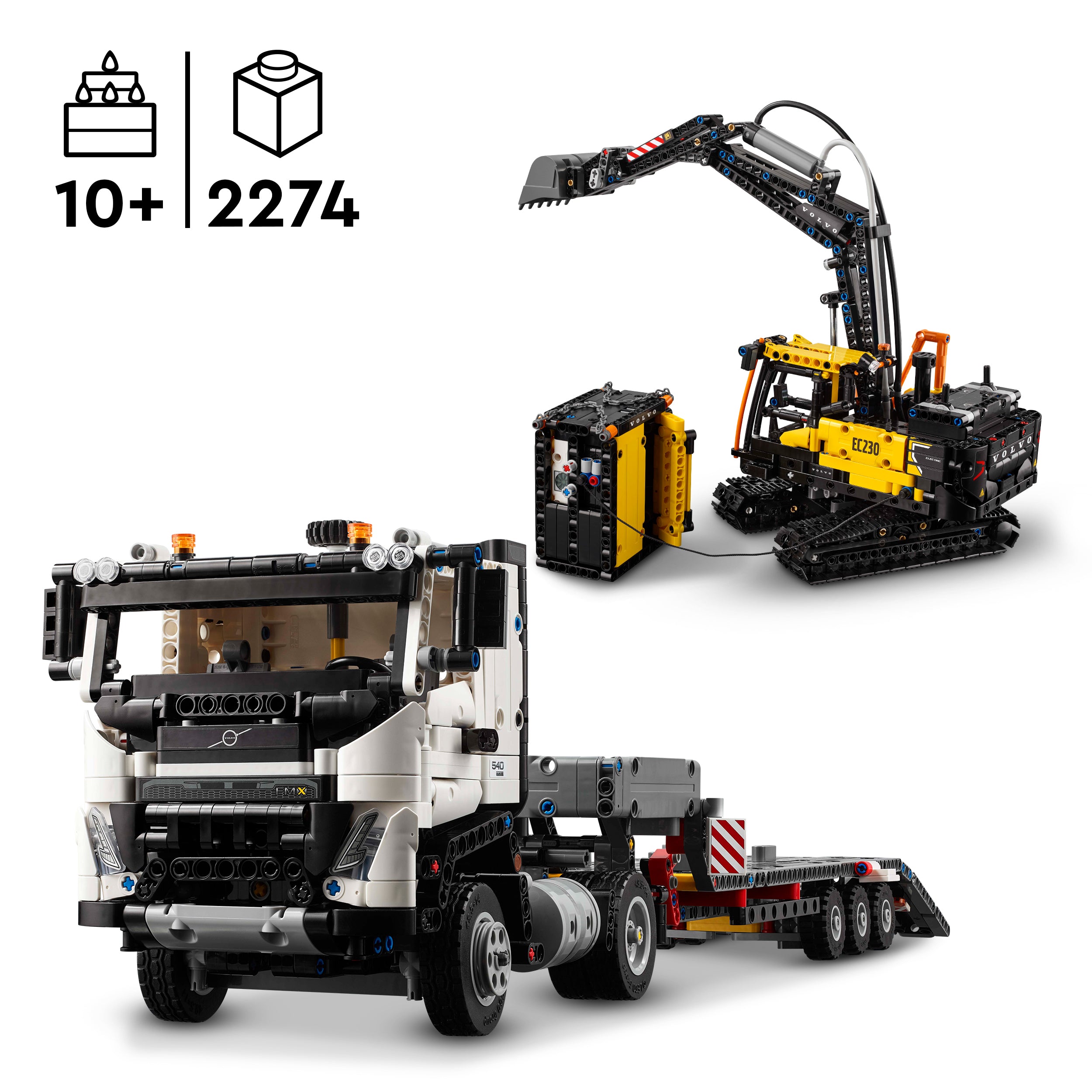 Camión Lego Technic Volvo Fmx Y Excavadora Eléctrica Ec230