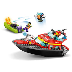 Barco De Rescate Contra Incendios De Lego City