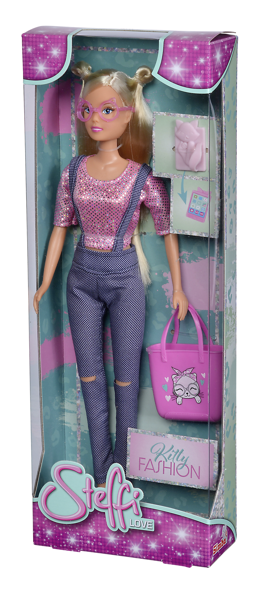 Muñeca Simba Steffi Love Con Bolsa De Gato