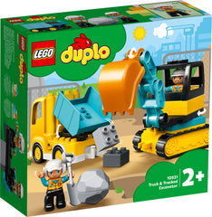 Camión Lego Duplo Y Excavadora De Orugas