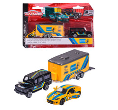 Coche De Carreras Majorette + Remolque