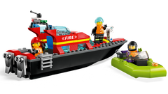 Barco De Rescate Contra Incendios De Lego City