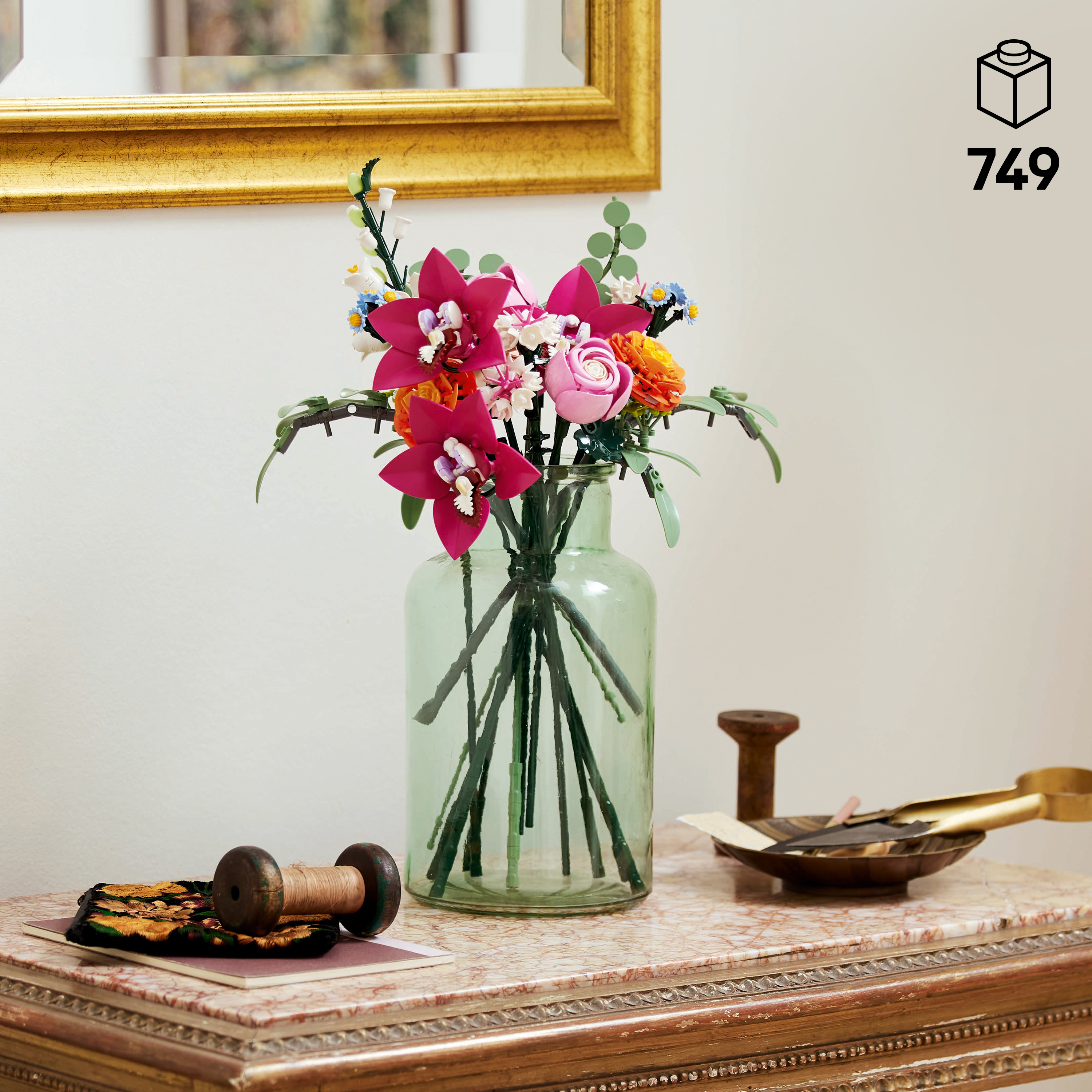 Bonito Ramo De Flores Rosas De Lego Botanicals