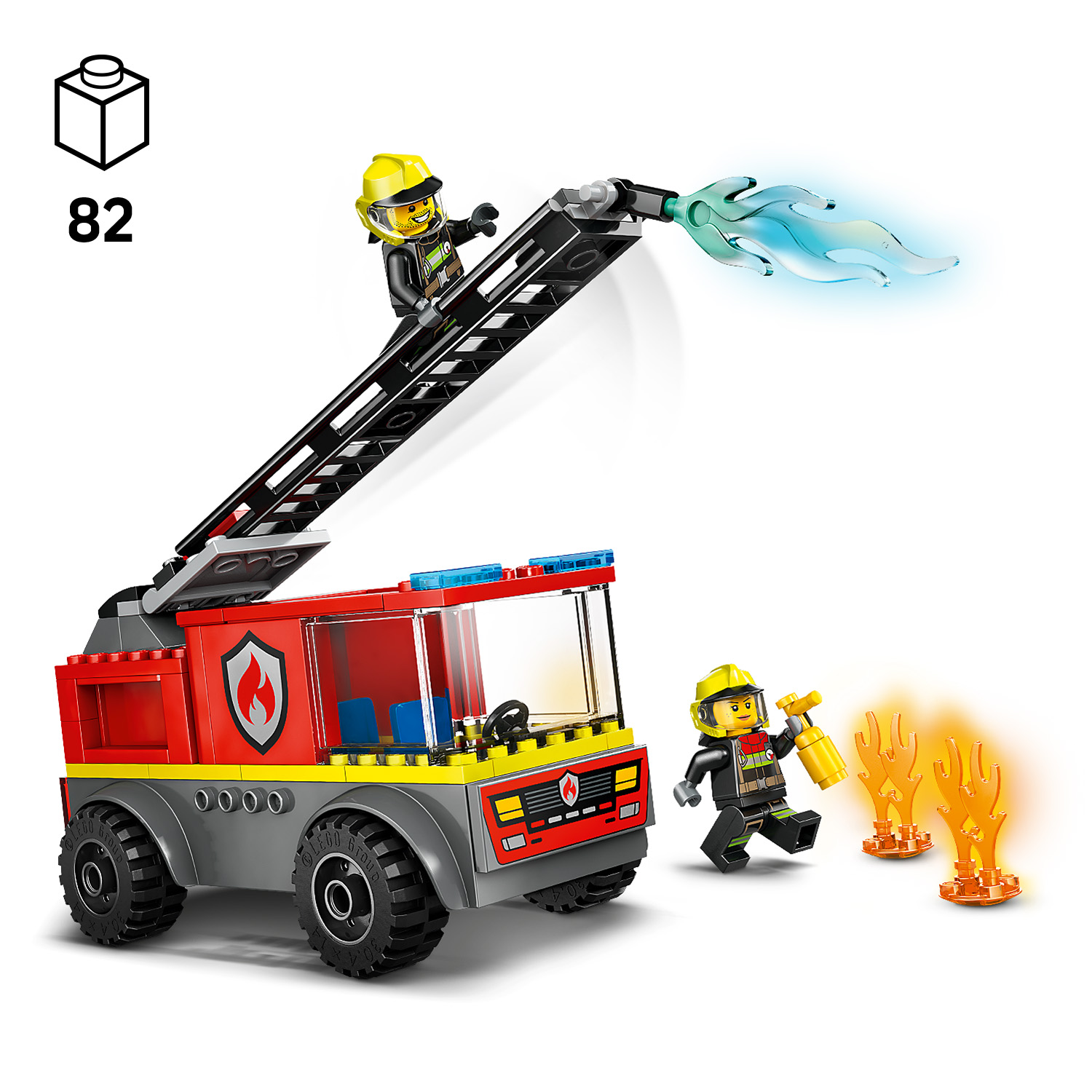 Camión De Bomberos Lego City Con Escalera