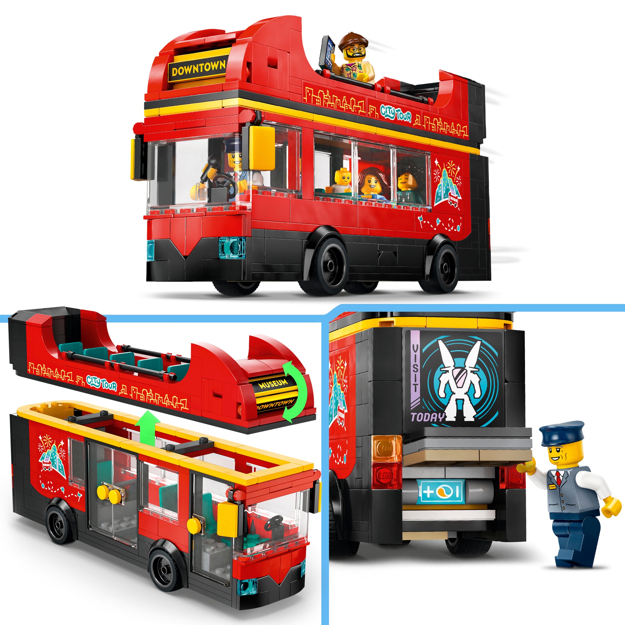 Autobús Turístico Rojo De Dos Pisos Lego City