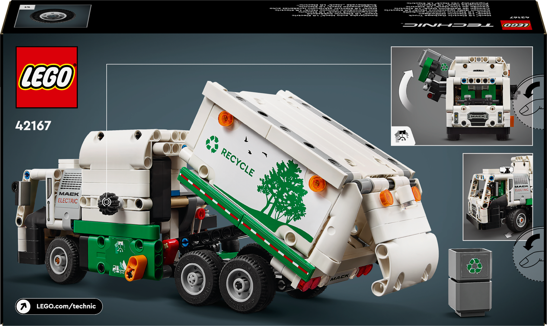 Camión De Basura Eléctrico Lego Technic Mack Lr
