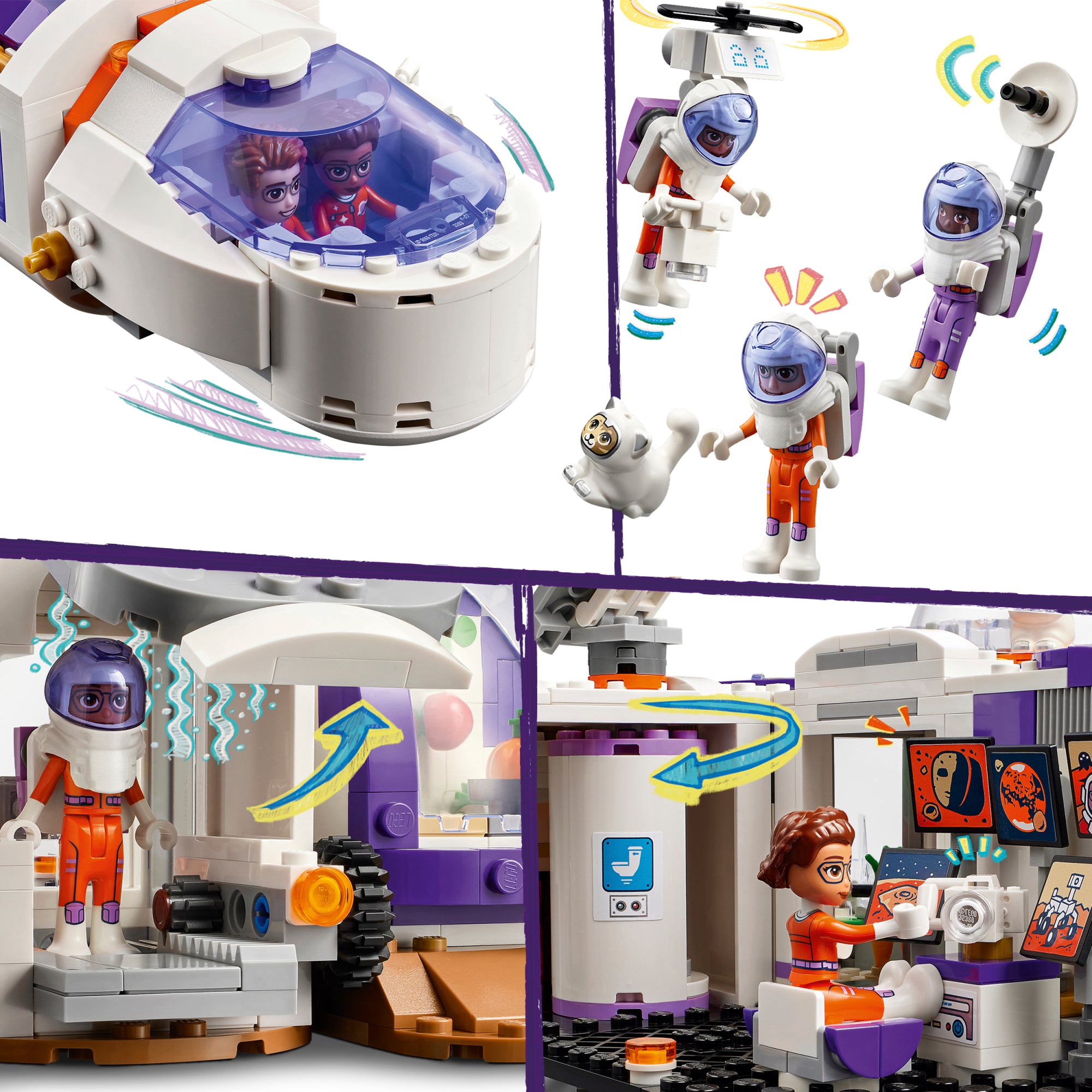 Base Espacial Y Cohete Lego Friends En Marte
