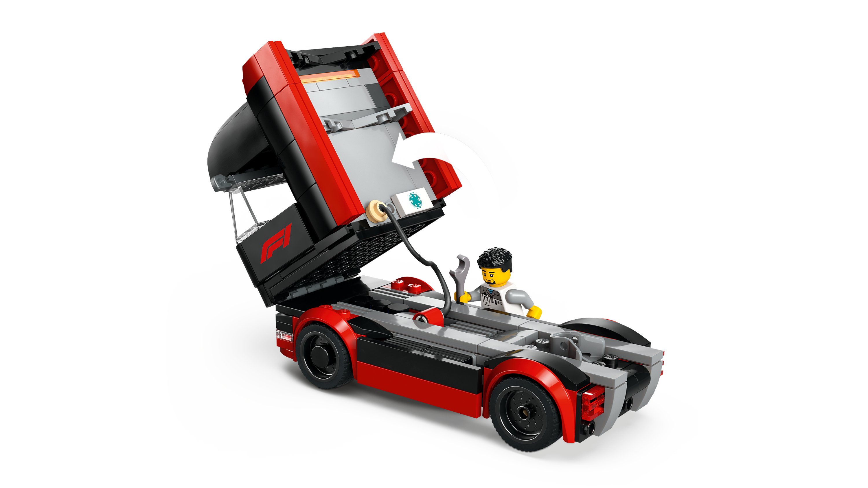 Camión Lego City F1 Con Coches Rb20 Y Amr24 F1