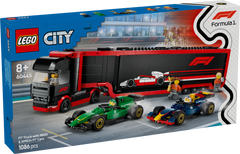 Camión Lego City F1 Con Coches Rb20 Y Amr24 F1