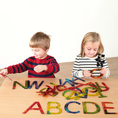 Letras Mayúsculas En Gel Tts Squidgy Sparkle, Paquete De 26