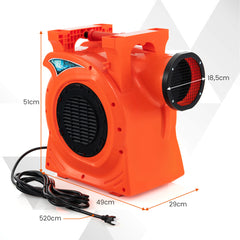 2300W Soplador de Aire 2P Ventilador de Bomba de Aire con Mango Integrado Inflador de Aire Inflable Gigante Portátil para Castillo de Rebote