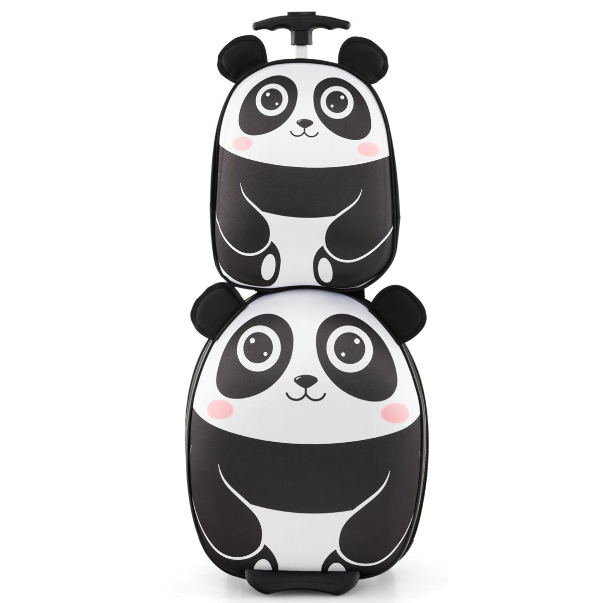 Juego de Maleta para Niños 2 Piezas Equipaje de Viaje 40 cm con Mochila 30 cm Rodante Ligero Portátil Aprobado por Aerolíneas Blanco
