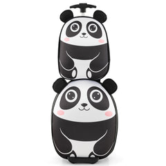 Juego de Maleta para Niños 2 Piezas Equipaje de Viaje 40 cm con Mochila 30 cm Rodante Ligero Portátil Aprobado por Aerolíneas Blanco