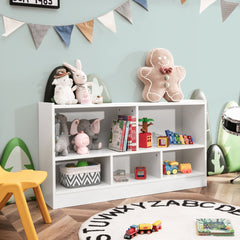 Librería para Niños y Organizador Juguetes Mueble de 5 Cubos para Juguetes Muñecas Libros Estante de Madera con 5 Compartimientos Blanco