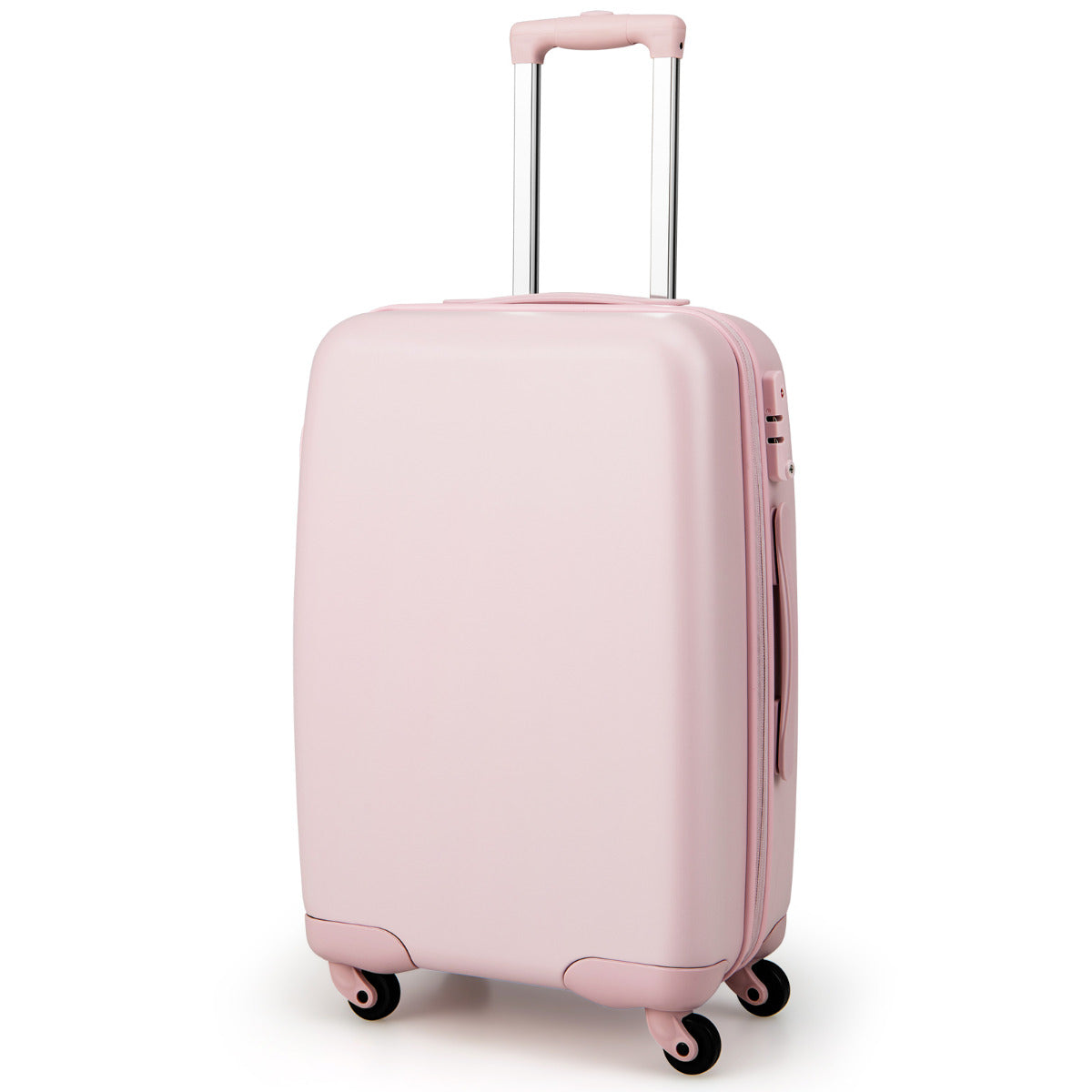 Maleta de Viaje Cabina de 20 Pulgadas Equipaje Rígido con Ruedas Giratorias Equipaje de Mano con Asa Altura Ajustable Valija Liviana Rosa