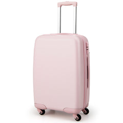 Maleta de Viaje Cabina de 20 Pulgadas Equipaje Rígido con Ruedas Giratorias Equipaje de Mano con Asa Altura Ajustable Valija Liviana Rosa