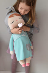 Peluche Metoo XL con vestido menta