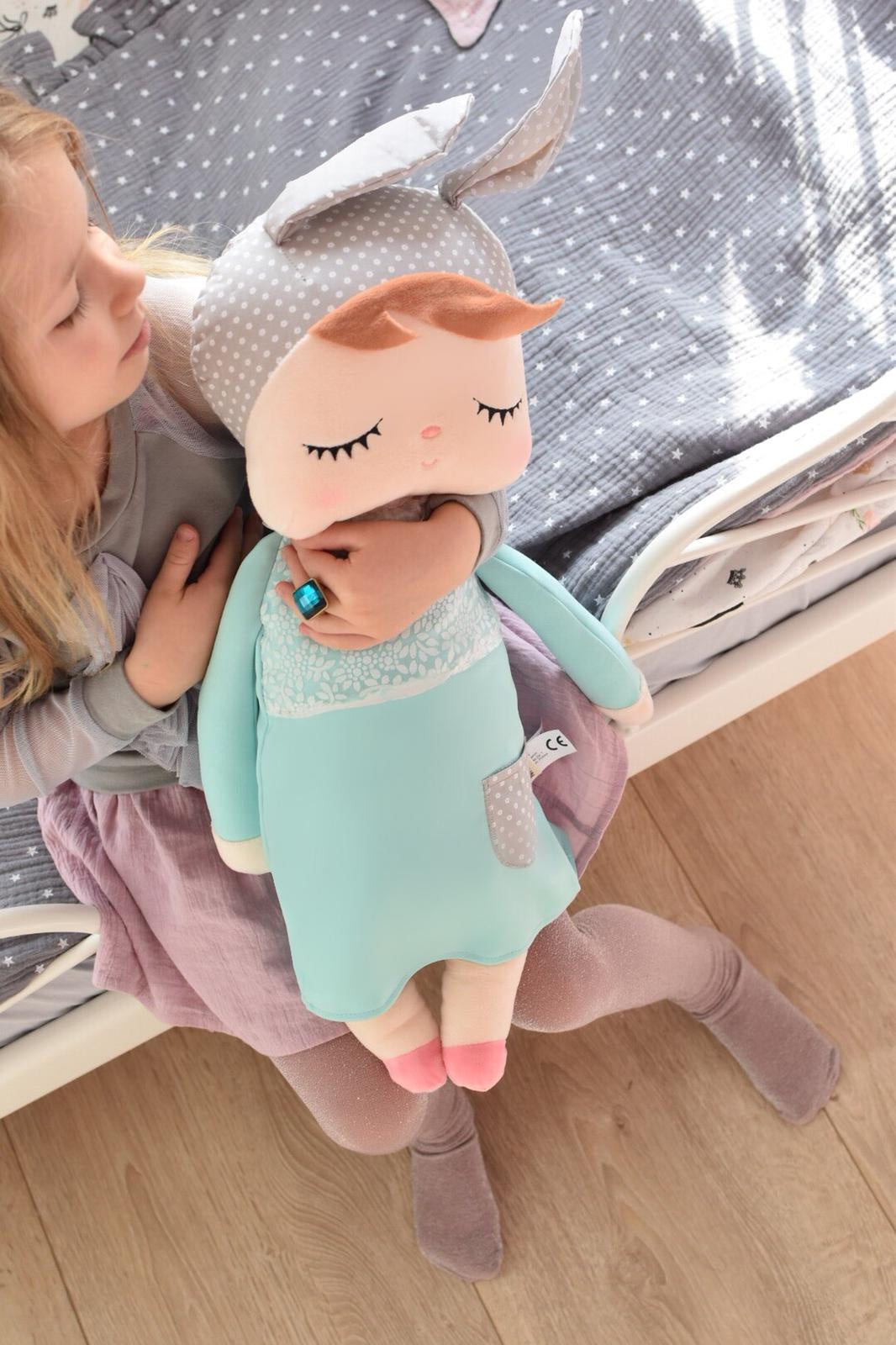 Peluche Metoo XL con vestido menta