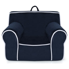Sillón Infantil Relleno de Espuma Tapizado con Tela de Terciopelo y Relleno de Esponja Pequeños de 0-5 Años 68 x 46 x 50 cm Azul Marino