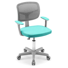 Silla Ergonómica para Escritorio para Niños con Ruedas Silla Giratoria de Ordenador Altura Regulable Soporte Lumbar Turquesa