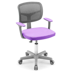 Silla Ergonómica para Escritorio para Niños con Ruedas Silla Giratoria de Ordenador Altura Regulable Soporte Lumbar Púrpura