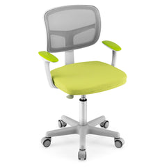 Silla Ergonómica para Escritorio para Niños con Ruedas Silla Giratoria de Ordenador Altura Regulable Soporte Lumbar Verde