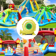 350W Ventilador de Aire para Castillo Hinchable Soplador Bomba de Aire Eléctrico para Juguetes Inflables