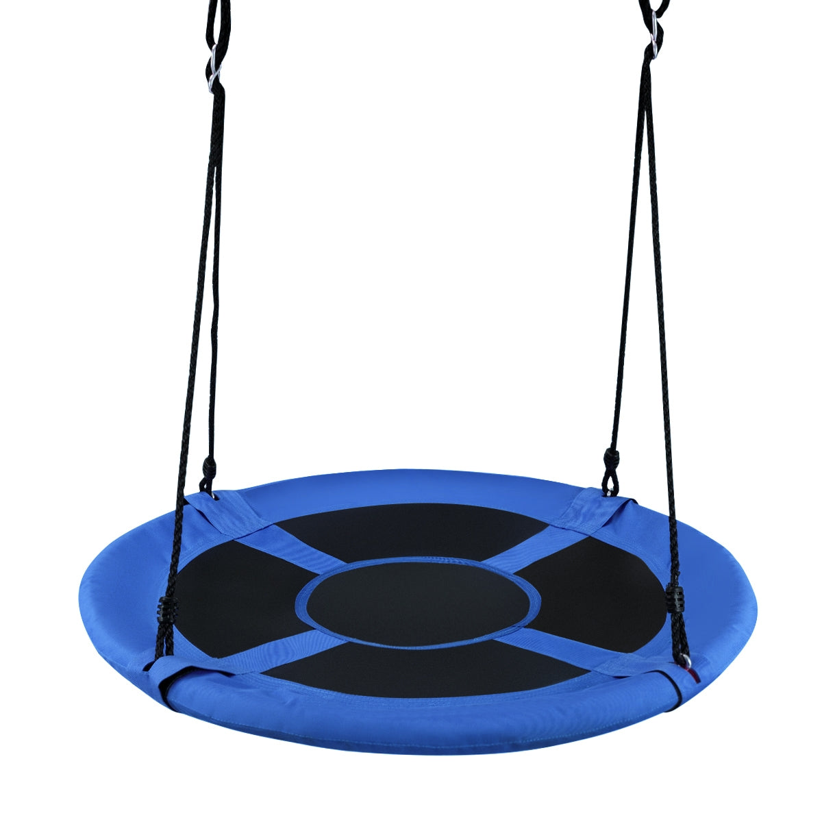 Columpio Redondo Carga 150kg Columpio Diámetro 100cm Altura Ajustable para Jardín Exterior Azul