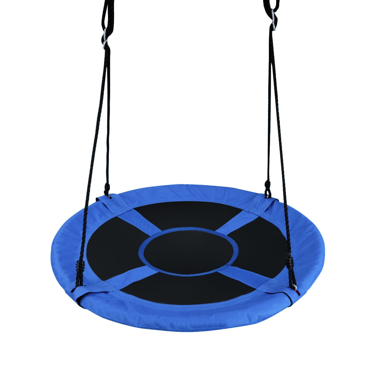 Columpio Redondo Carga 150kg Columpio Diámetro 100cm Altura Ajustable para Jardín Exterior Azul